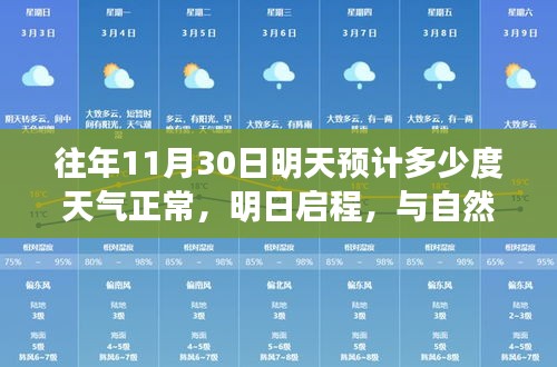 明日启程探寻宁静之旅，温暖天气预报与自然的约定——往年11月30日预计温度揭秘