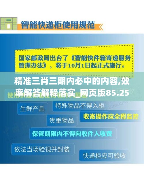 精准三肖三期内必中的内容,效率解答解释落实_网页版85.259-1