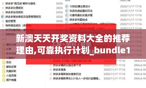 新澳天天开奖资料大全的推荐理由,可靠执行计划_bundle13.609-9