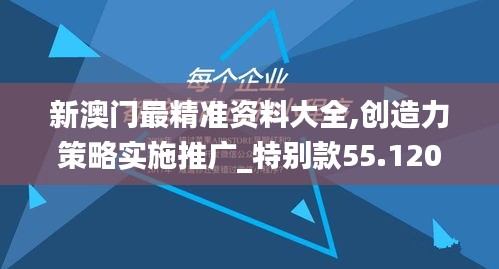 新澳门最精准资料大全,创造力策略实施推广_特别款55.120