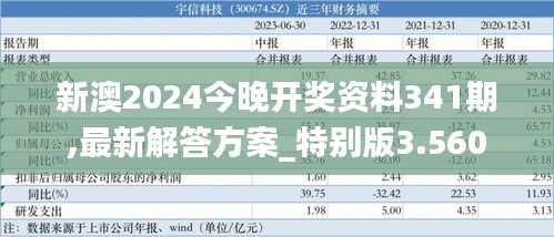 新澳2024今晚开奖资料341期,最新解答方案_特别版3.560