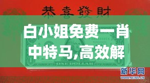 白小姐免费一肖中特马,高效解析方法_D版3.501