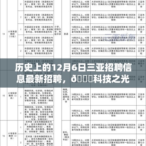 揭秘，历史上的12月6日三亚最新高科技招聘内幕与未来招聘趋势展望