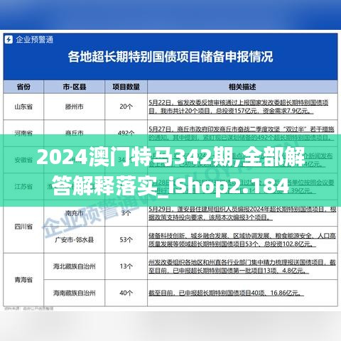 2024澳门特马342期,全部解答解释落实_iShop2.184