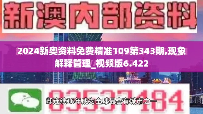 2024新奥资料免费精准109第343期,现象解释管理_视频版6.422