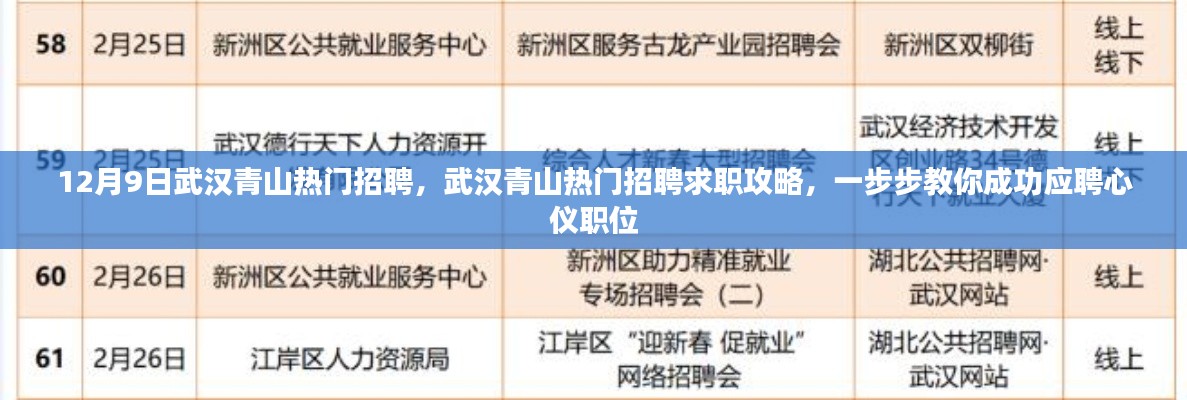 武汉青山热门招聘求职攻略，成功应聘心仪职位的秘诀（附详细步骤）