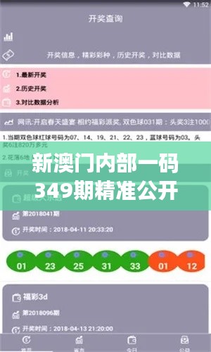 新澳门内部一码349期精准公开：彩票玩家的福音还是陷阱？