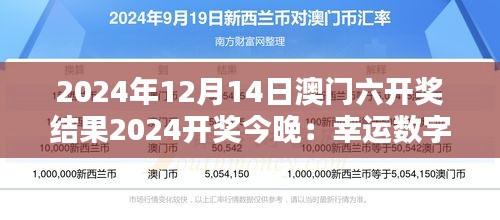 2024年12月14日澳门六开奖结果2024开奖今晚：幸运数字的力量