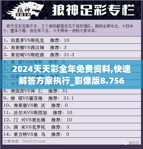 2024天天彩全年免费资料,快速解答方案执行_影像版8.756