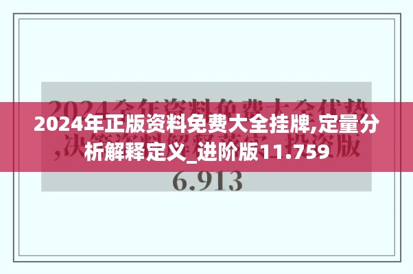 2024年正版资料免费大全挂牌,定量分析解释定义_进阶版11.759