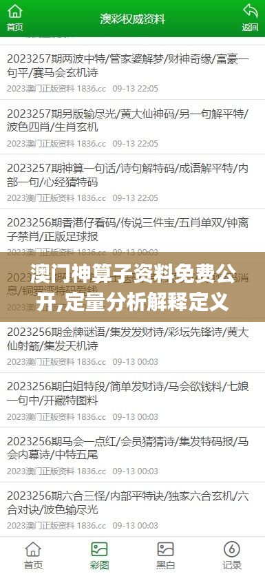 澳门神算子资料免费公开,定量分析解释定义_开发版3.371