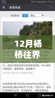 12月杨桥至界首实时路况详解与评测