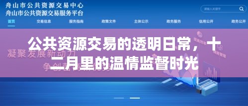 公共资源交易透明日常与十二月温情监督时光