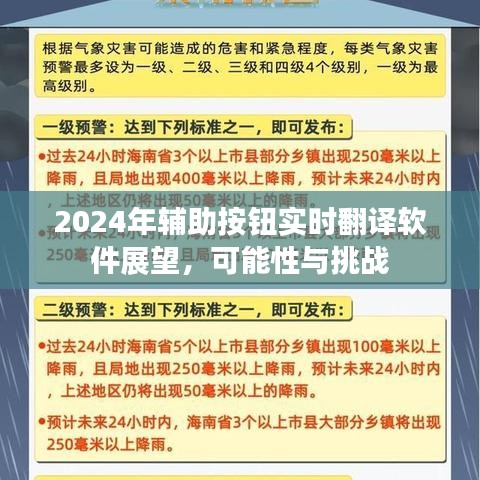 2024年辅助按钮实时翻译软件，展望可能性与挑战