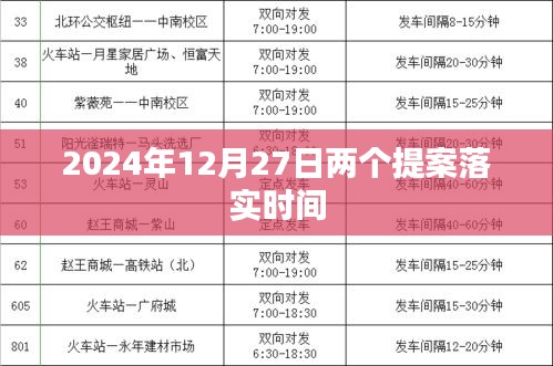 关于两个提案在2024年12月27日的落实时间