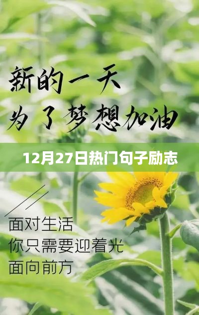 励志热门句子集锦，12月27日更新