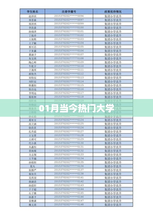 当今热门大学榜单揭晓