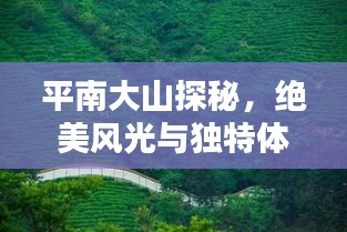 平南大山探秘，绝美风光与独特体验全攻略