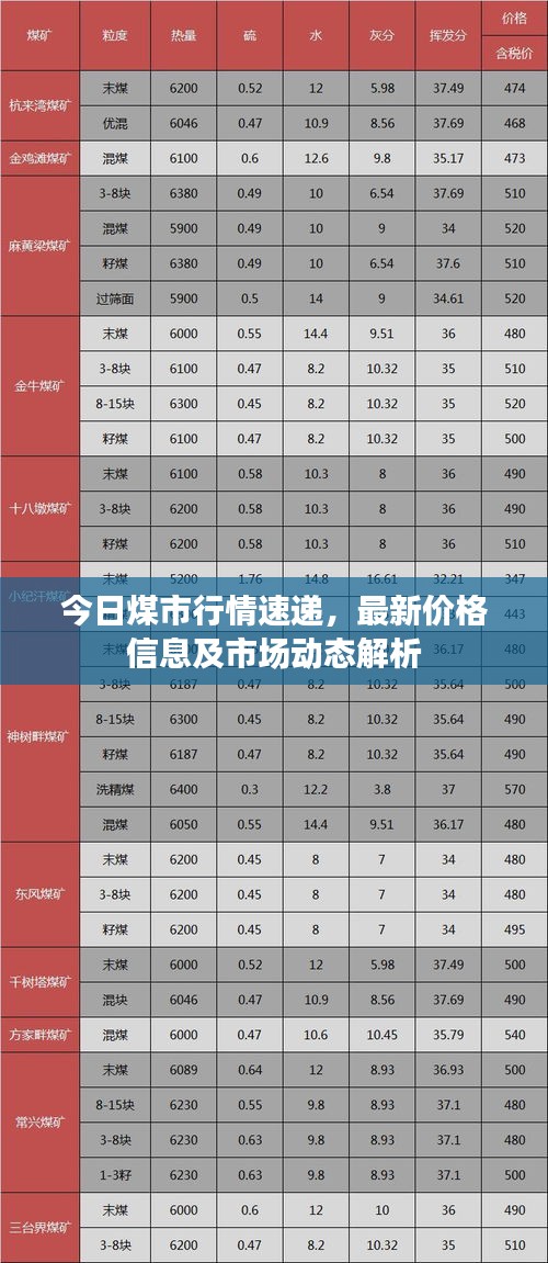 今日煤市行情速递，最新价格信息及市场动态解析