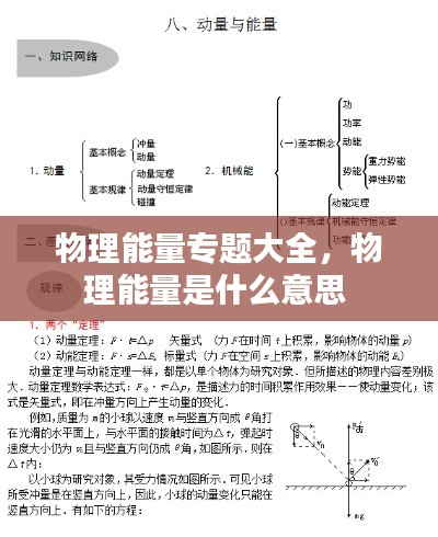 物理能量专题大全，物理能量是什么意思 