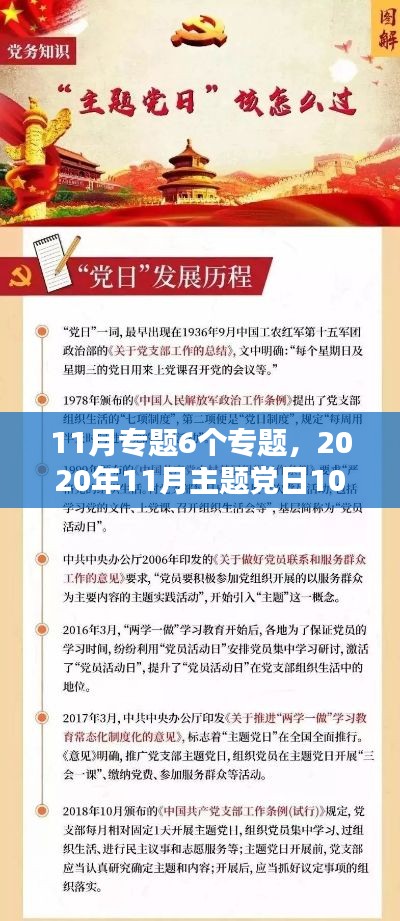 11月专题6个专题，2020年11月主题党日100例 