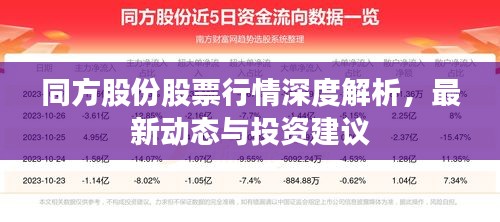 同方股份股票行情深度解析，最新动态与投资建议